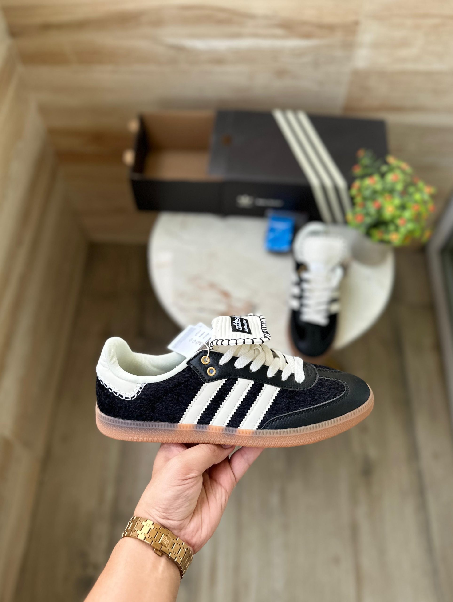 ADIDAS WALES BONNER SAMBA PONY TONAL LOW TRAINERS - Image 3