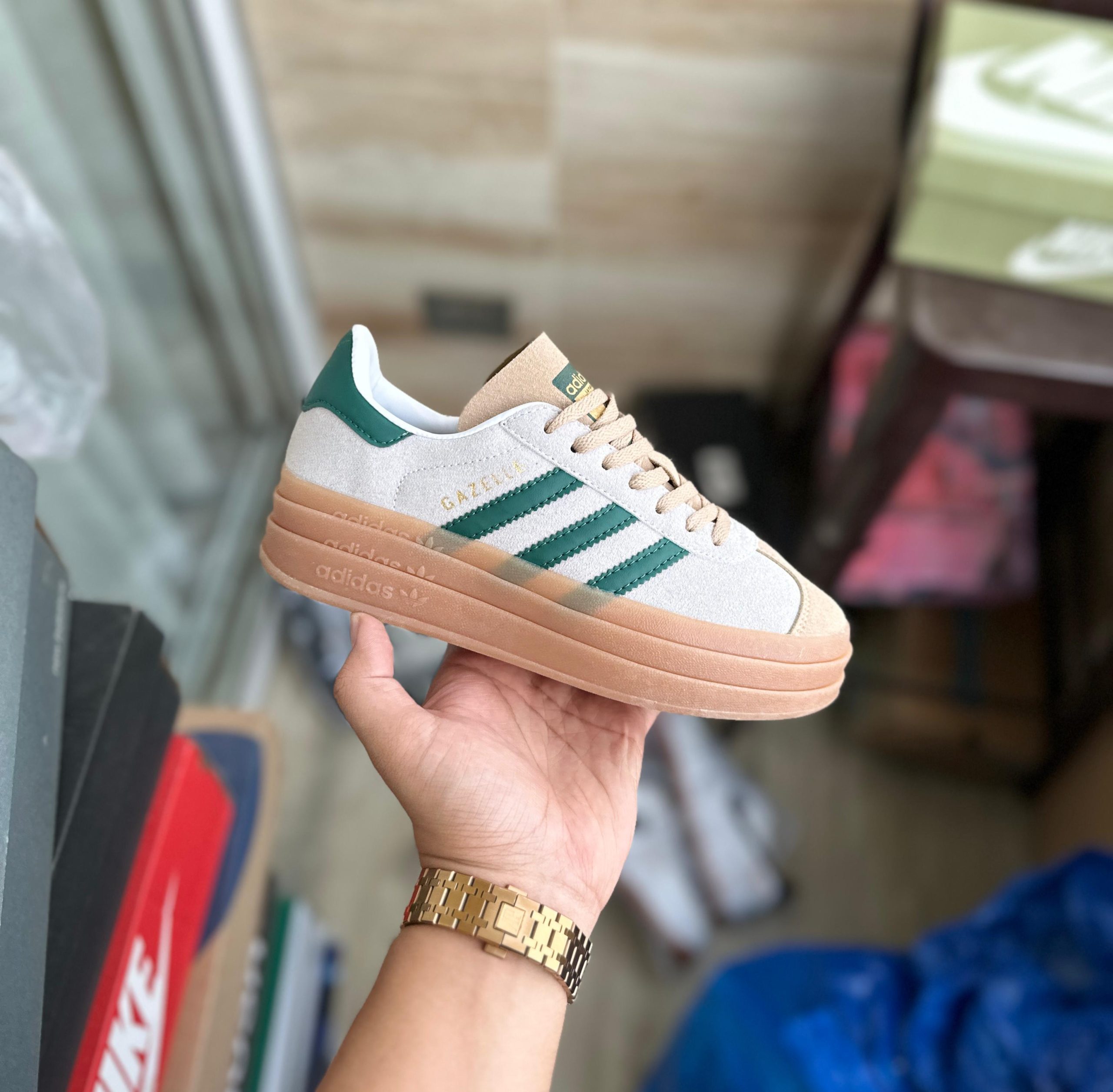 BUY NEW TRENDY ADIDAS GAZELLE BOLD CELINE SHOES FOR WOMEN - Image 4