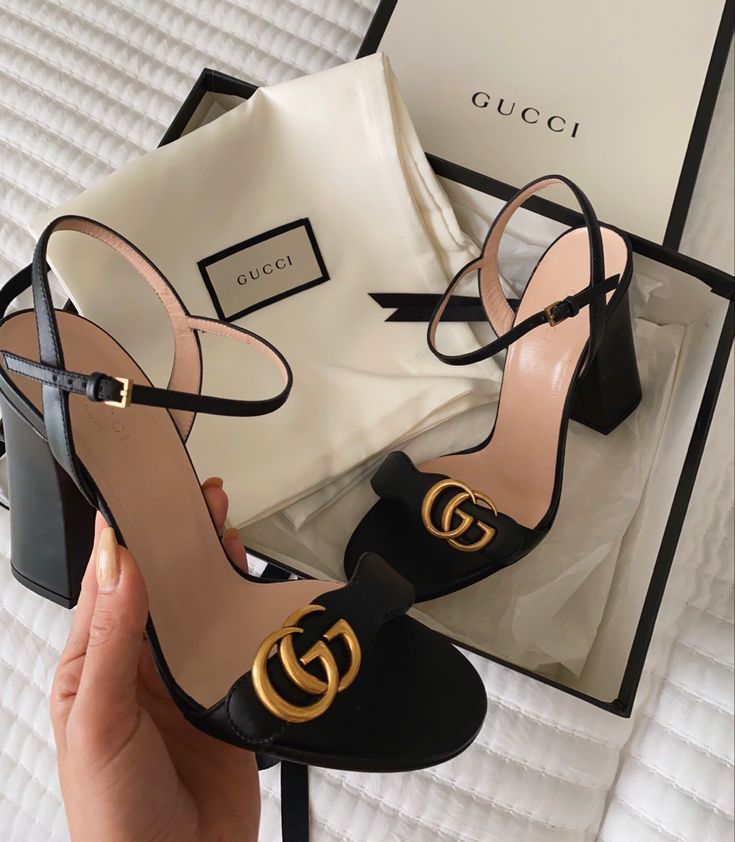BUY FIRST COPY GUCCI MARMONT BLOCK HEELS FOR LADIES