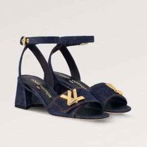 BUY LOUIS VUITTON FIRST COPY DENIM HEELS FOR LADIES