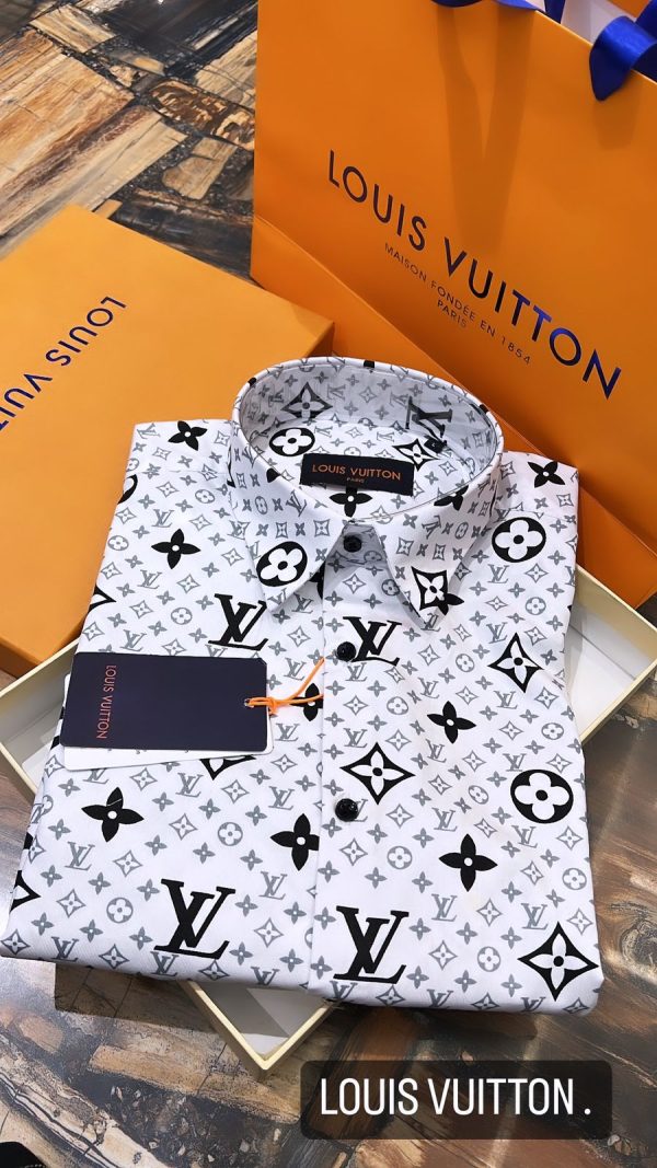 BUY FIRST COPY LOUIS VUITTON COTTON IMPORTED SHIRTS