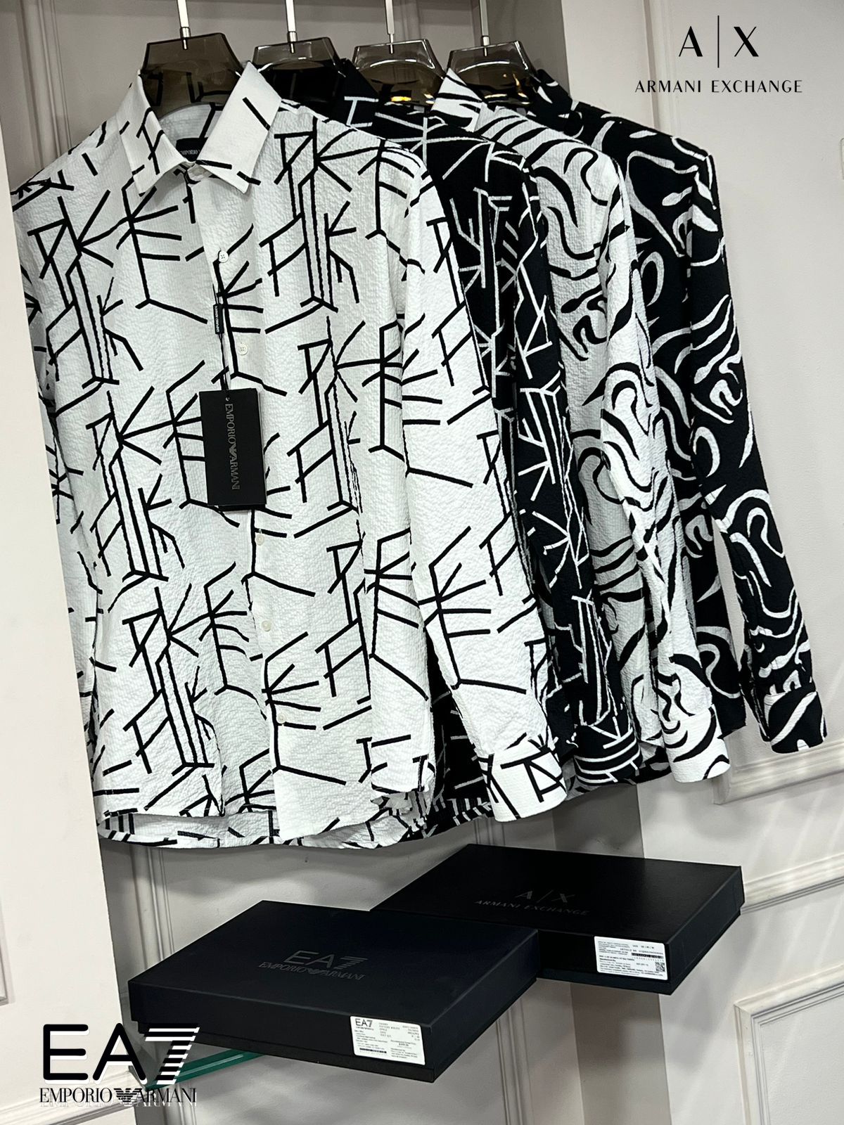 BUY FIRST COPY EMPORIO ARMANI PREMIUM ORIGINAL 2025 CHECK SHIRTS - Image 7
