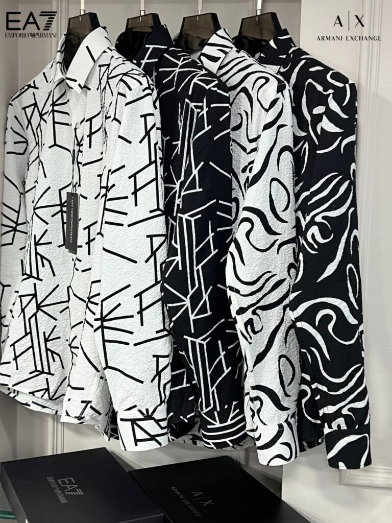 BUY FIRST COPY EMPORIO ARMANI PREMIUM ORIGINAL 2025 CHECK SHIRTS - Image 2