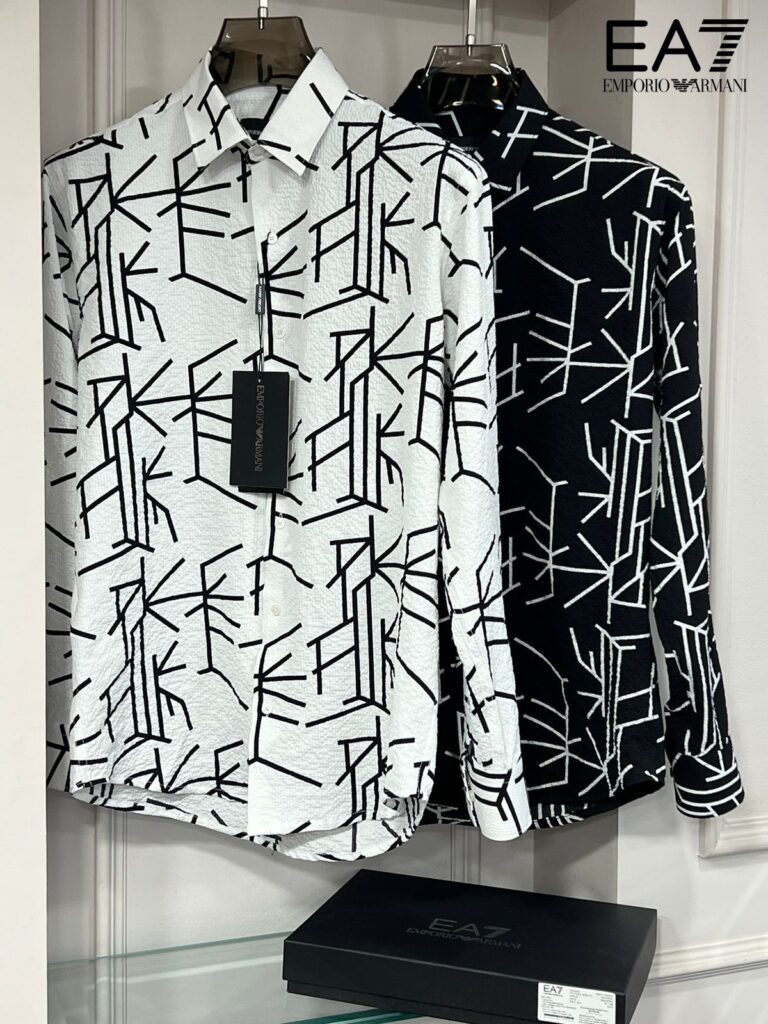 BUY FIRST COPY EMPORIO ARMANI PREMIUM ORIGINAL 2025 CHECK SHIRTS - Image 3