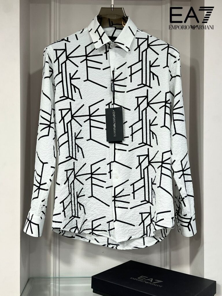 BUY FIRST COPY EMPORIO ARMANI PREMIUM ORIGINAL 2025 CHECK SHIRTS - Image 6