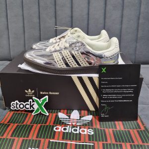 FIRST COPY Adidas Samba x Wales Bonner Silver