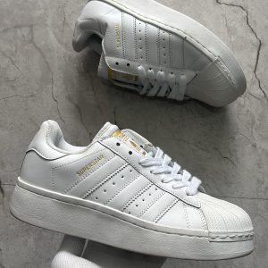 First Copy Adidas Superstar All White Big Sole Sneakers