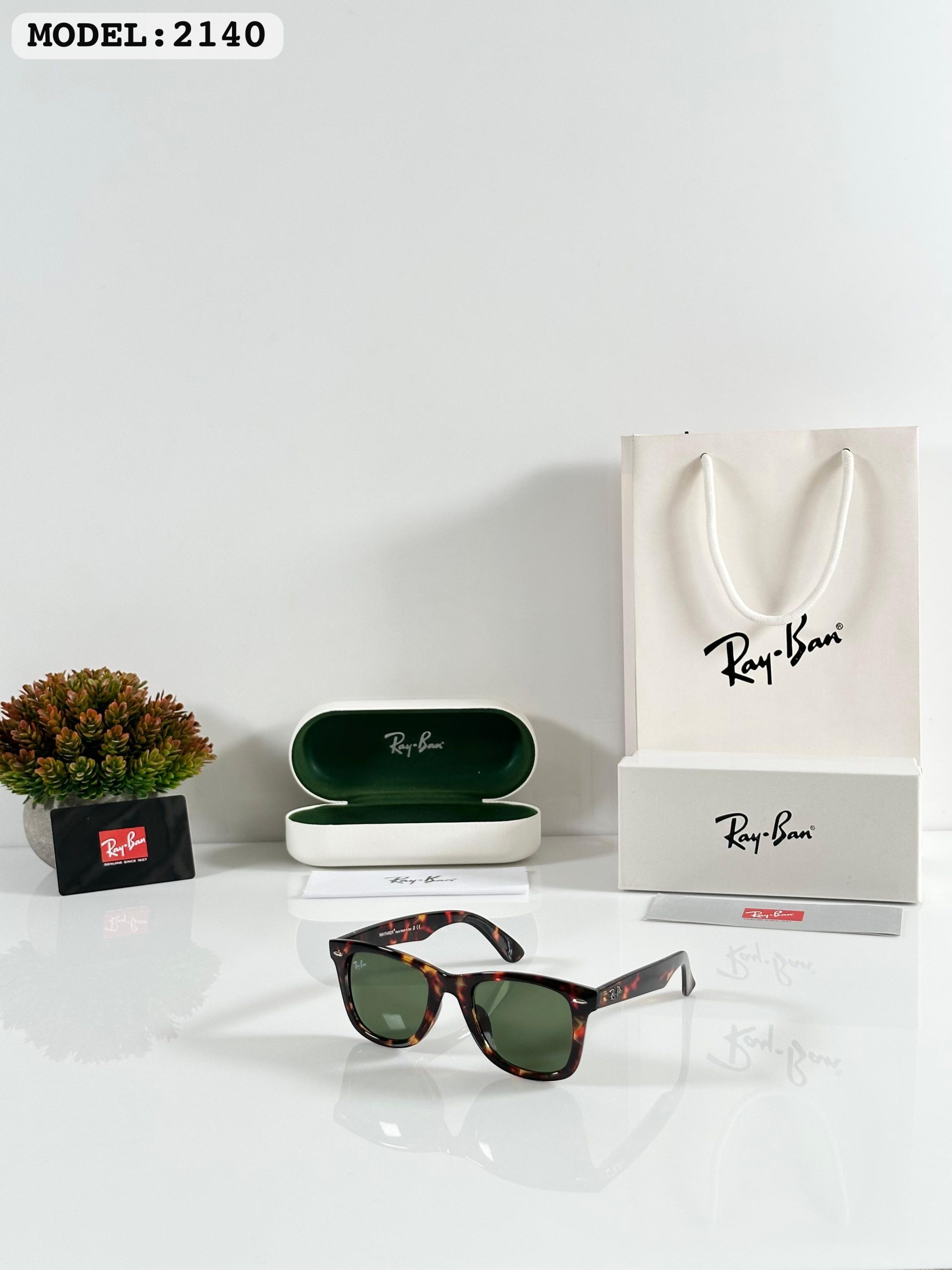 First Copy Ray-Ban 2140 Tiger Green – Premium Glass Quality Sunglasses