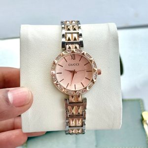 FIRST COPY Gucci Women’s Watch – Rose Gold & Silver | White Dial