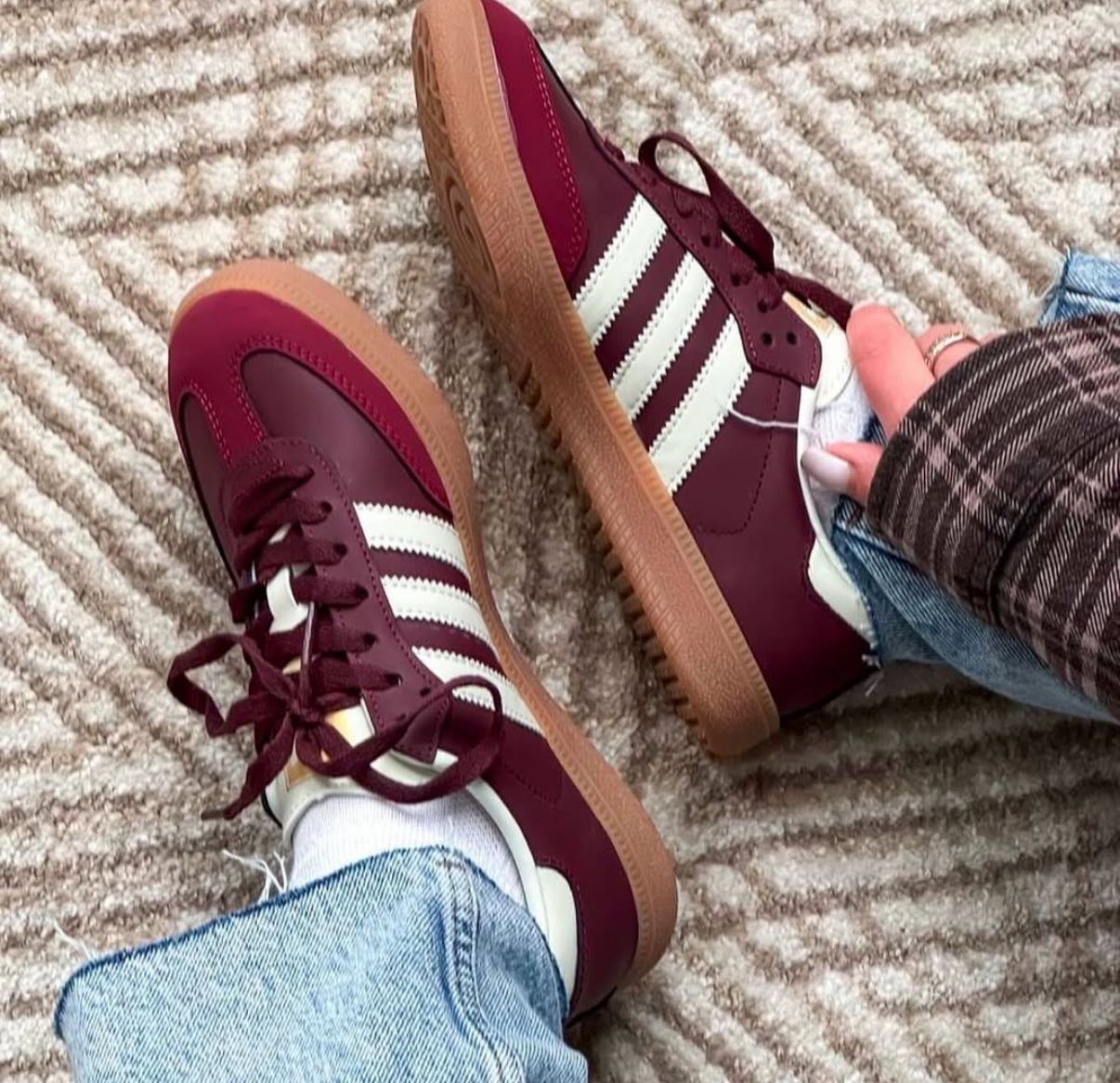 First Copy Adidas Originals Samba Maroon - Image 7