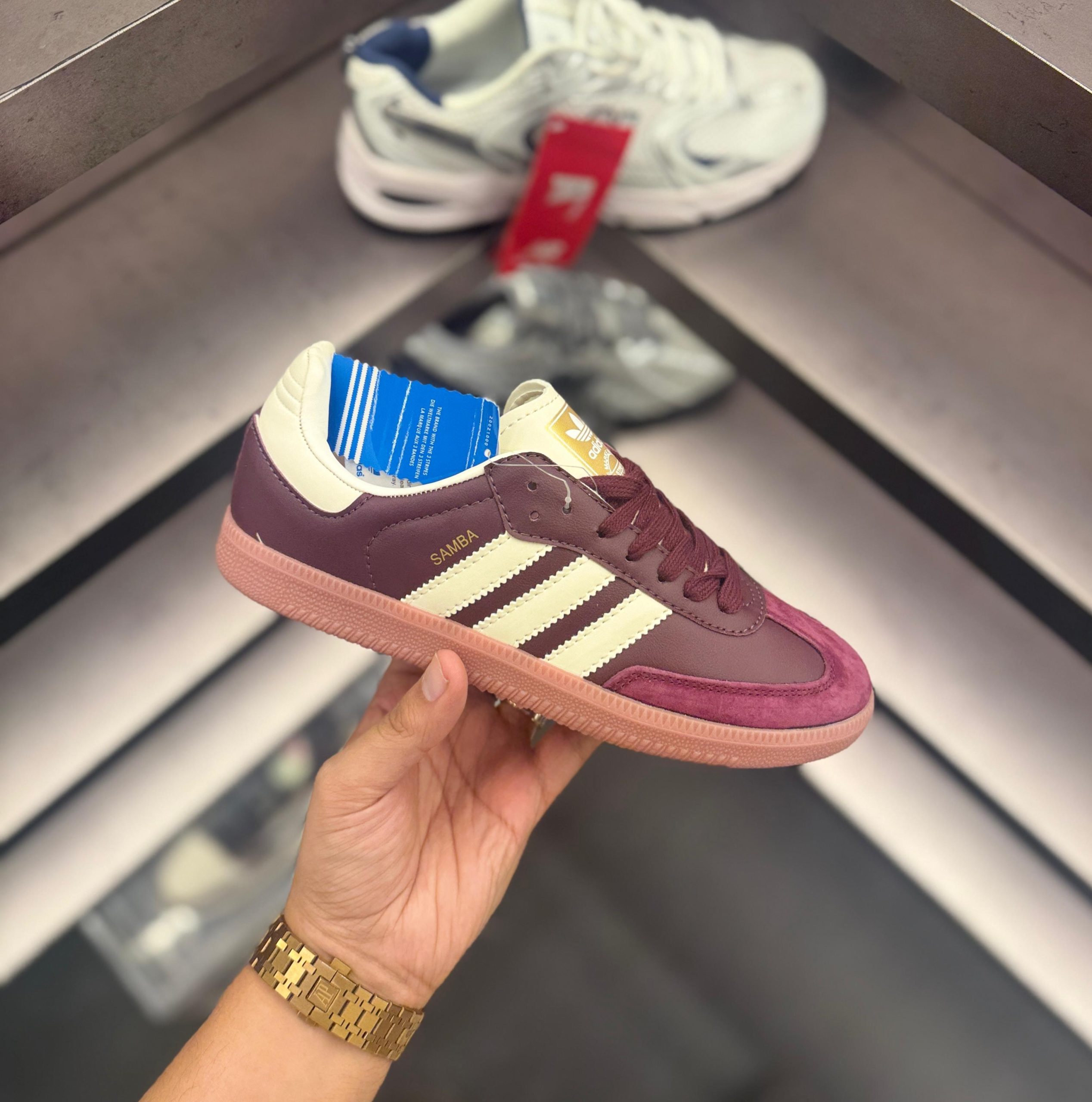 First Copy Adidas Originals Samba Maroon - Image 3