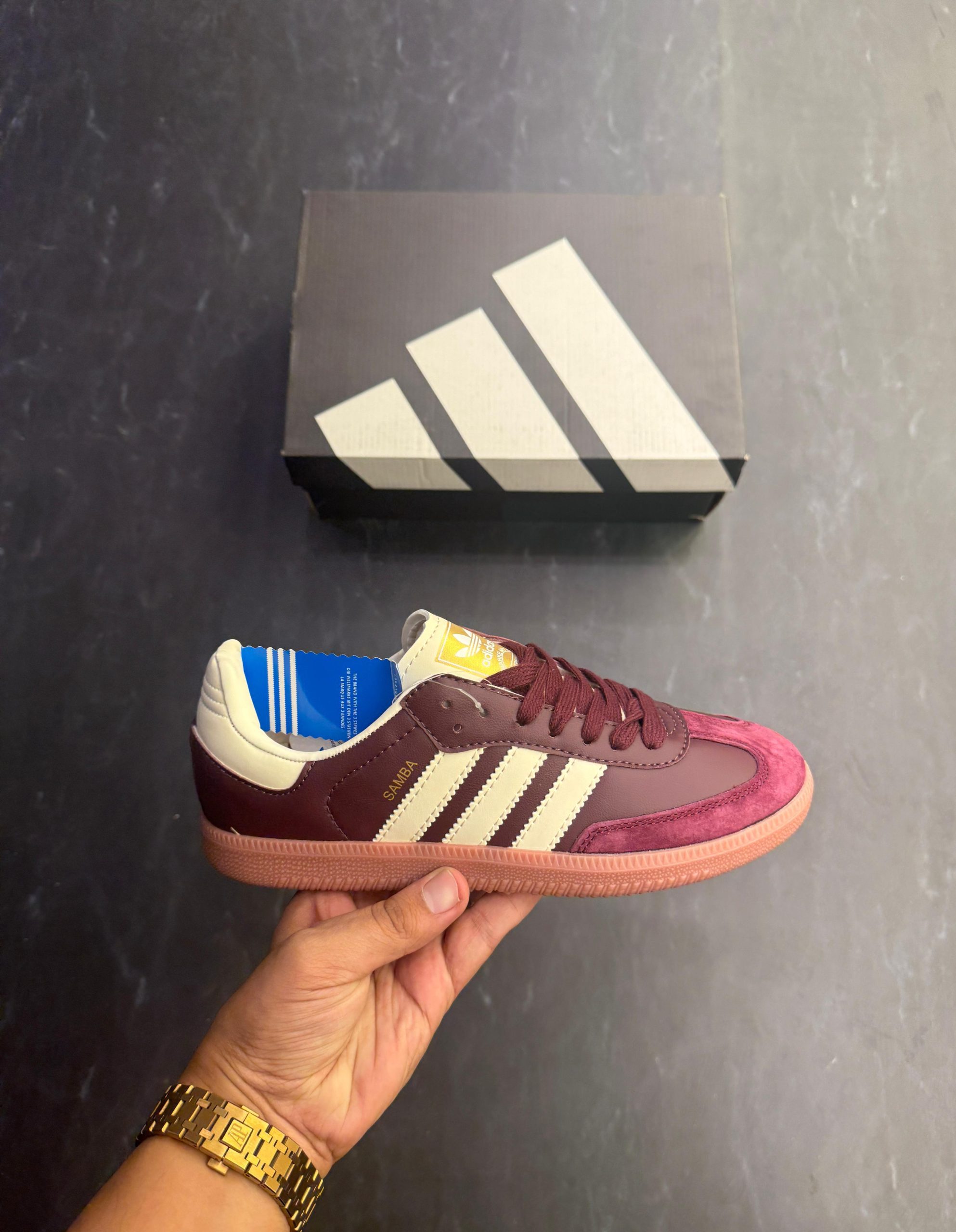 First Copy Adidas Originals Samba Maroon - Image 8