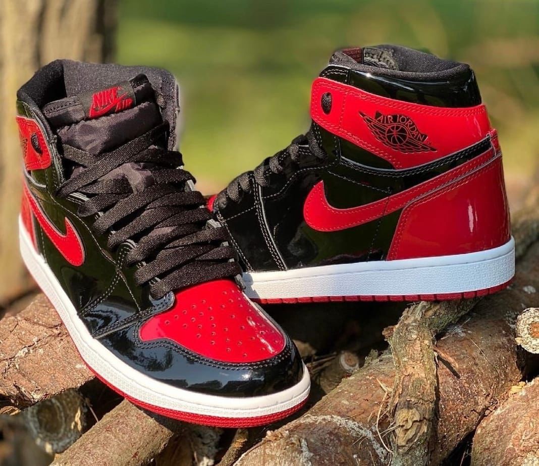 First Copy Air Jordan Retro 1 Patent Bred - Image 3