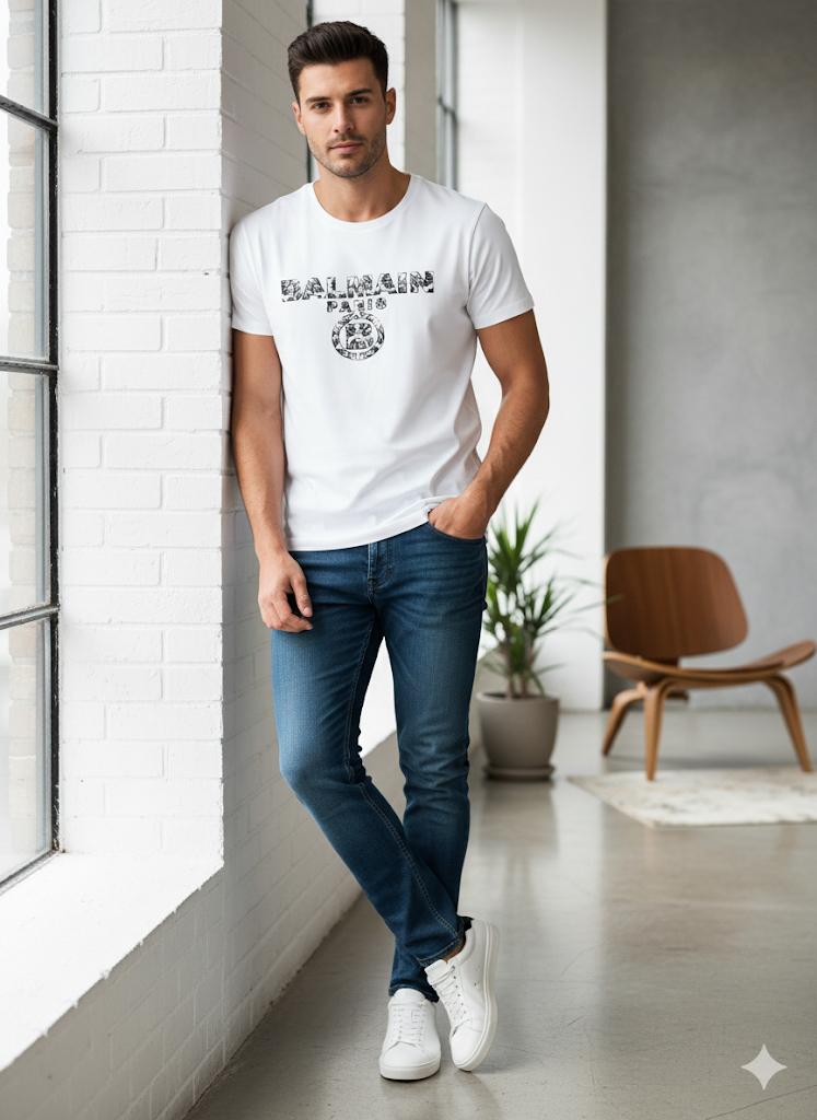First Copy Balmain Paris Imported China Quality Exclusive Men’s T-Shirt - Image 3