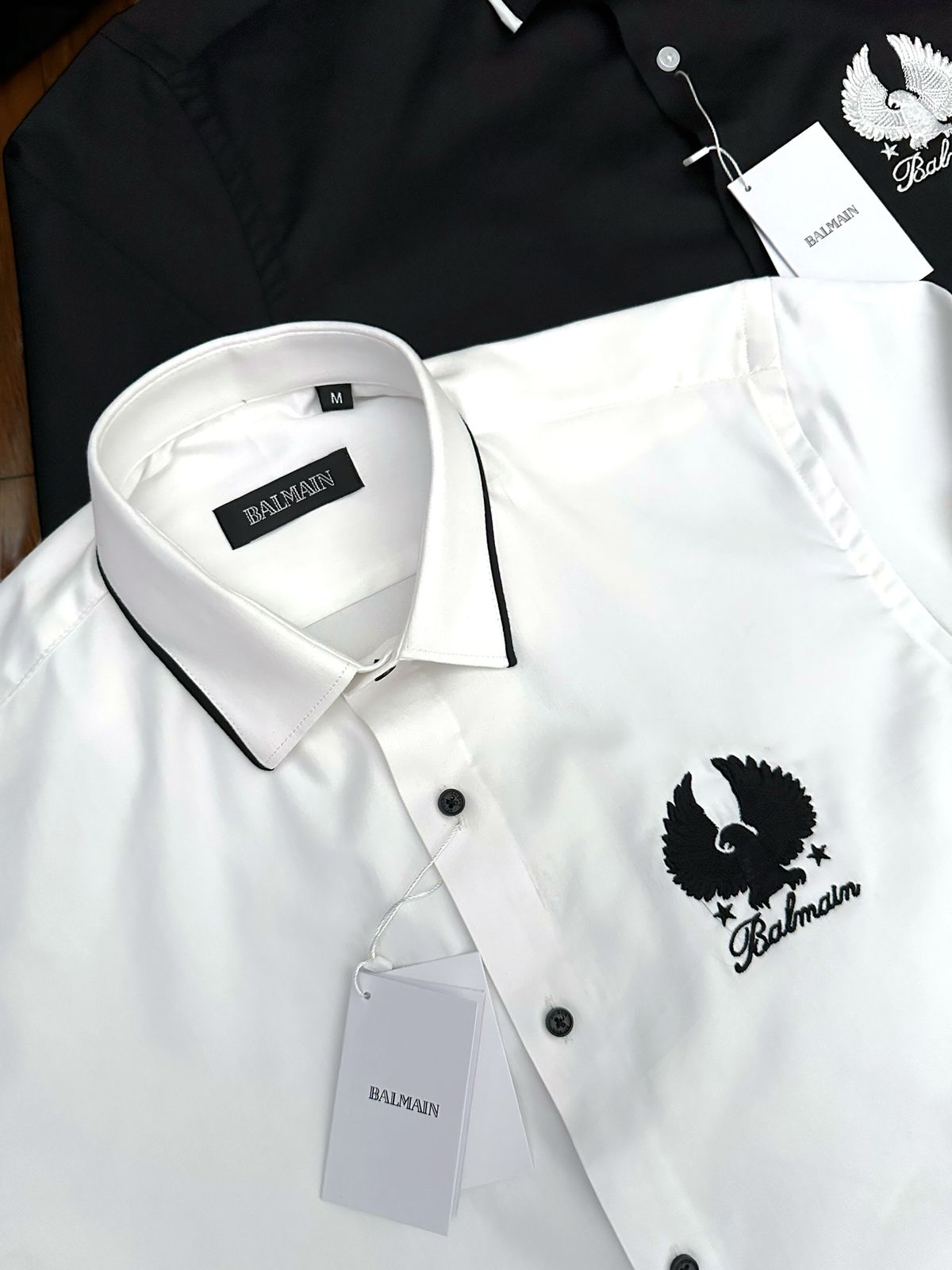 First Copy Balmain Paris Original Stock Premium Cotton Shirt for Men - Image 7
