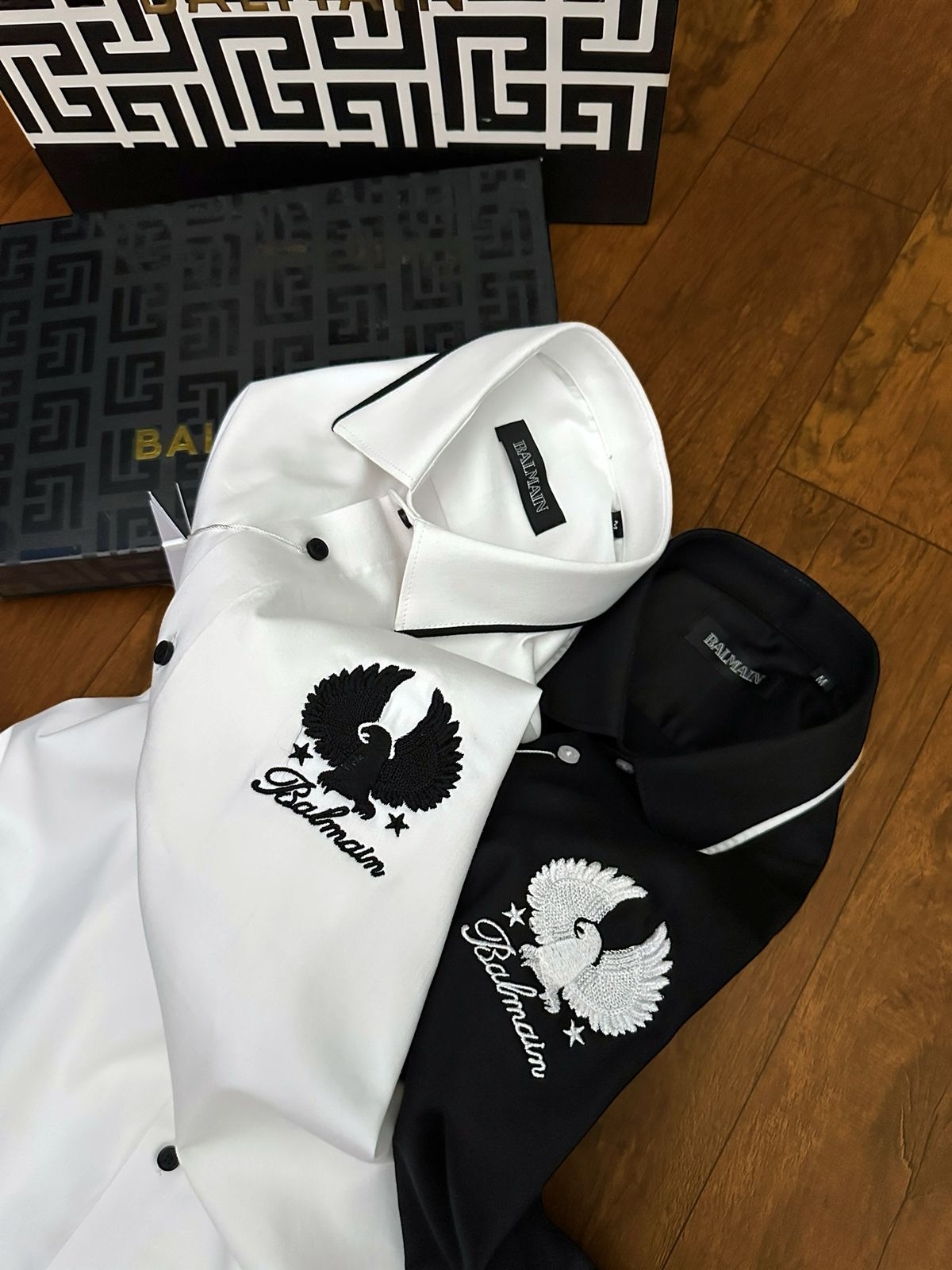 First Copy Balmain Paris Original Stock Premium Cotton Shirt for Men - Image 3