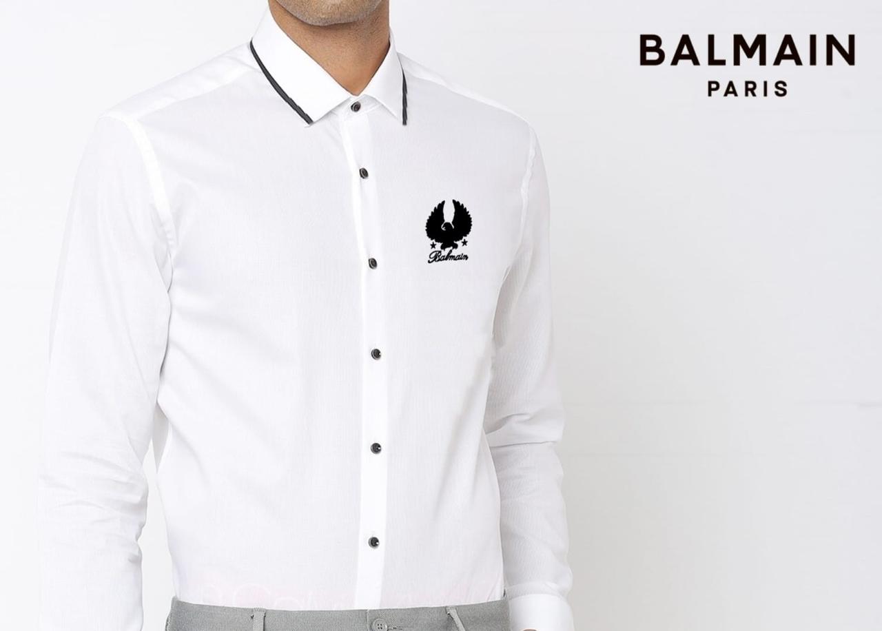 First Copy Balmain Paris Original Stock Premium Cotton Shirt for Men - Image 5