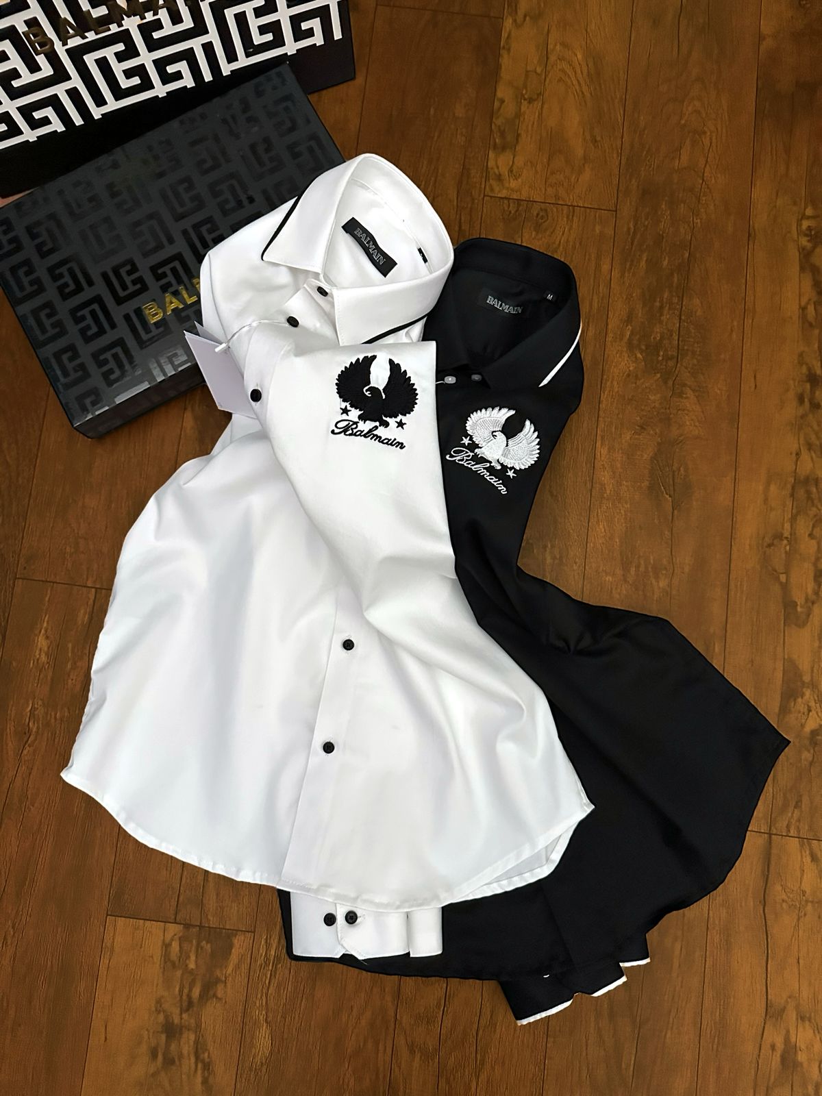 First Copy Balmain Paris Original Stock Premium Cotton Shirt for Men - Image 6