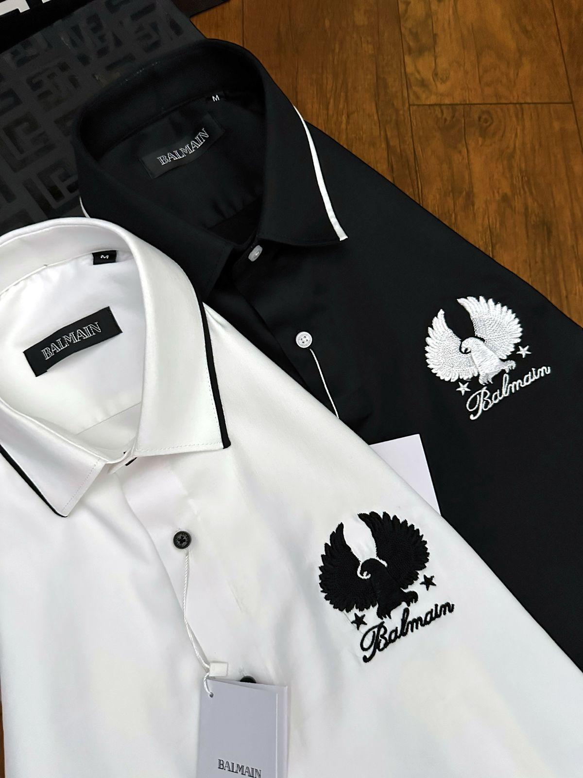 First Copy Balmain Paris Original Stock Premium Cotton Shirt for Men - Image 2