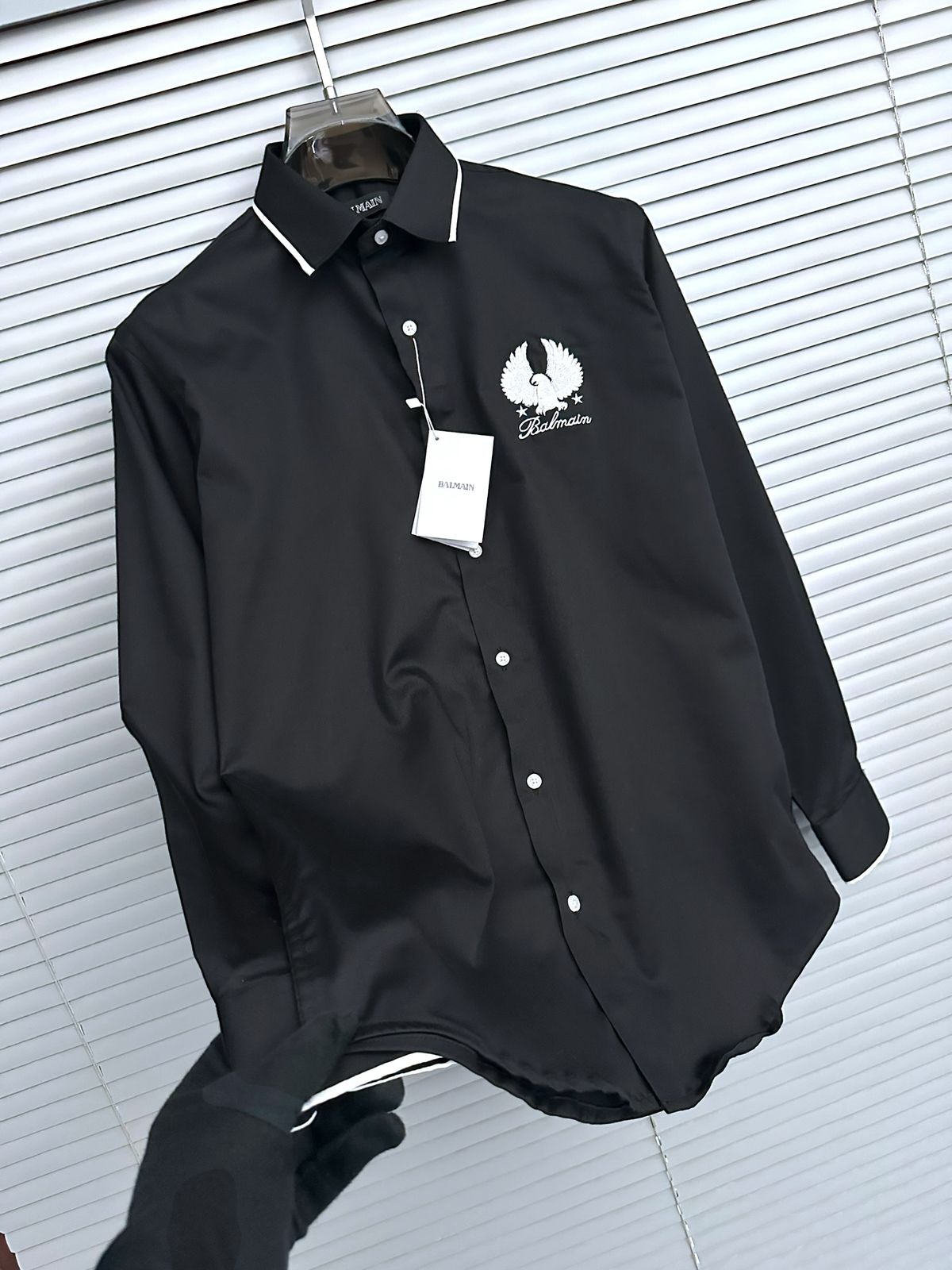 First Copy Balmain Paris Original Stock Premium Cotton Shirt for Men - Image 4