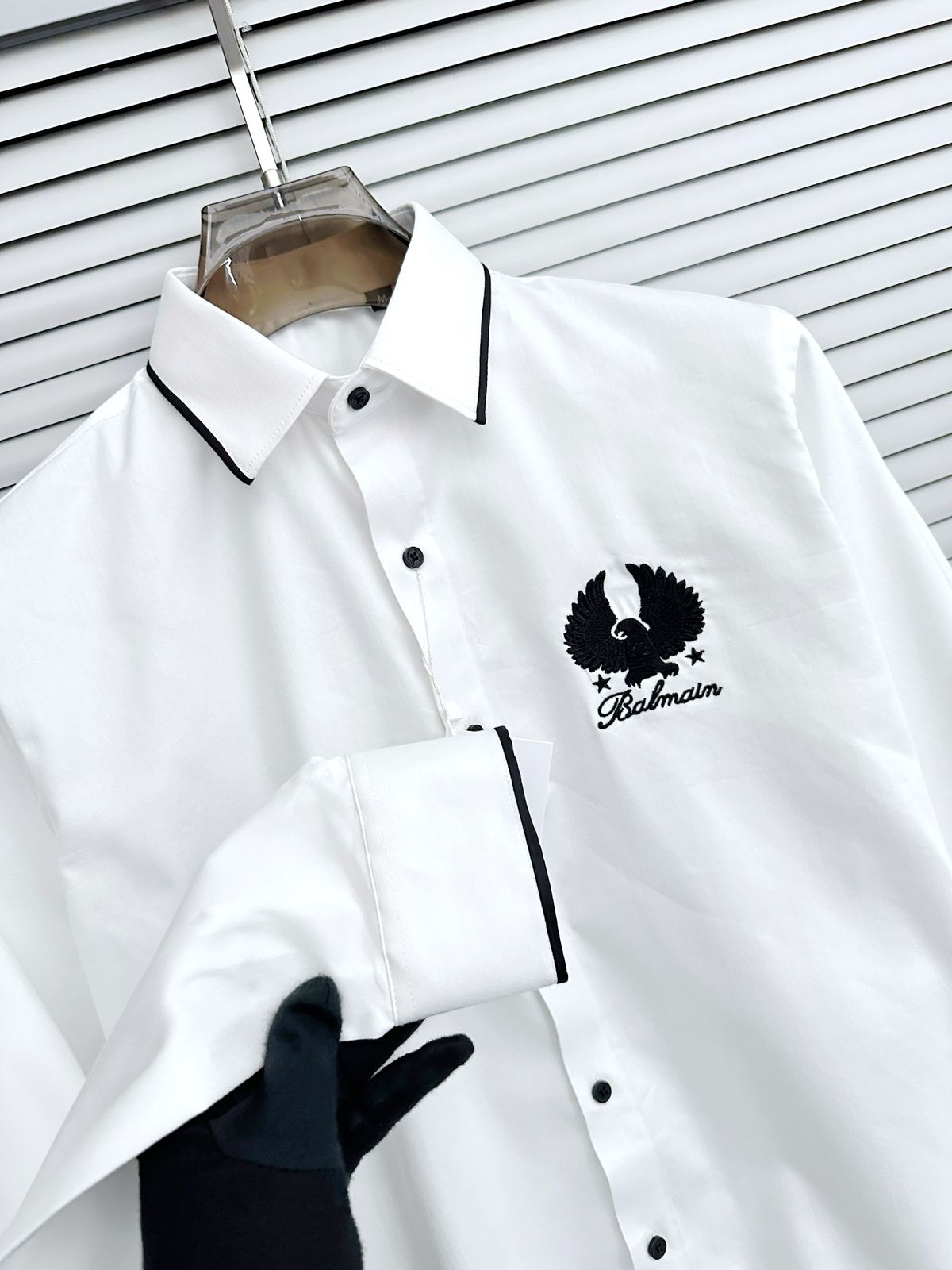 First Copy Balmain Paris Original Stock Premium Cotton Shirt for Men - Image 11
