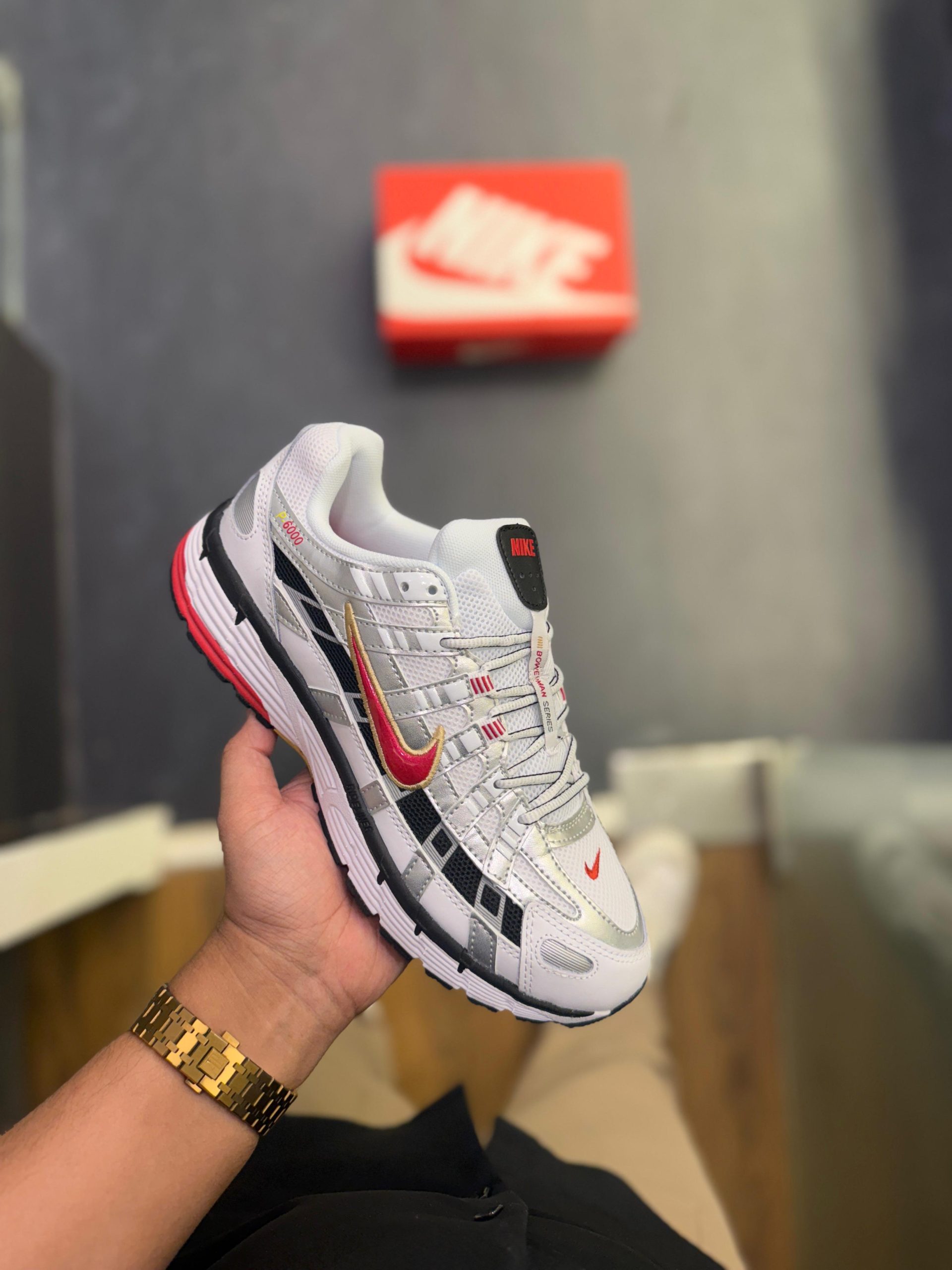 First Copy Nike P-6000 Trainer Metallic Red - Image 3