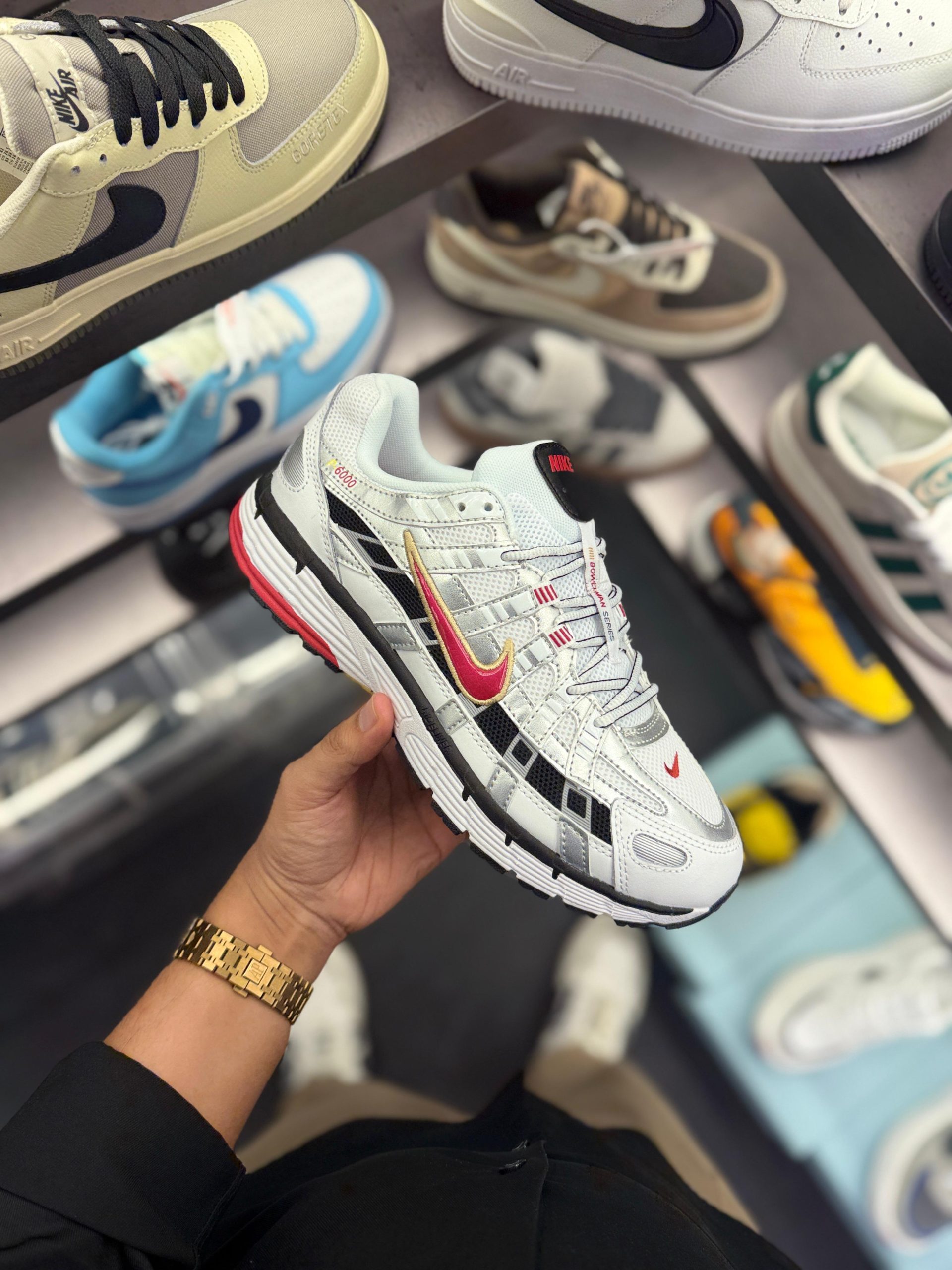 First Copy Nike P-6000 Trainer Metallic Red - Image 2