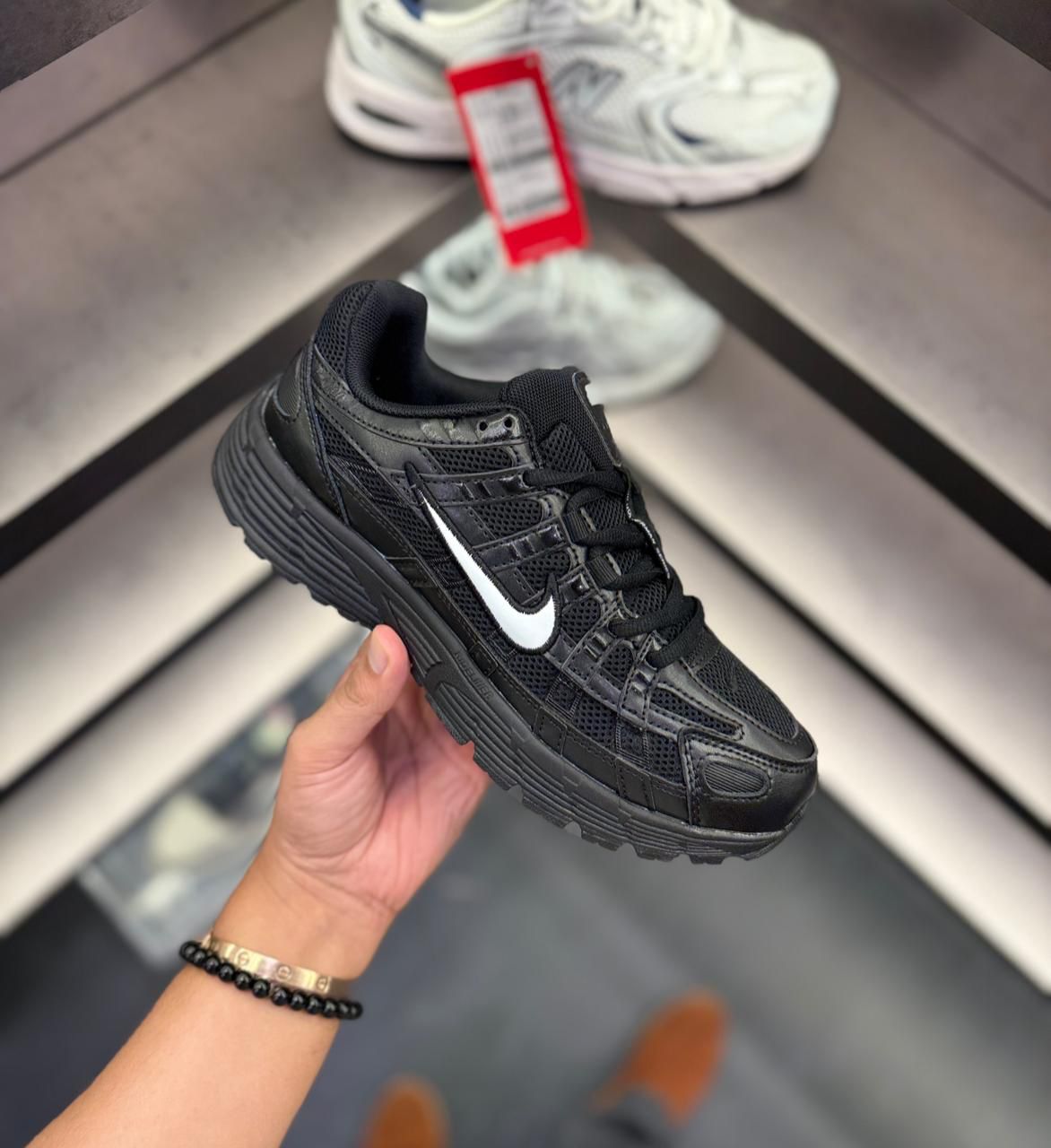 First Copy Nike P-6000 Trainer Triple Black - Image 2