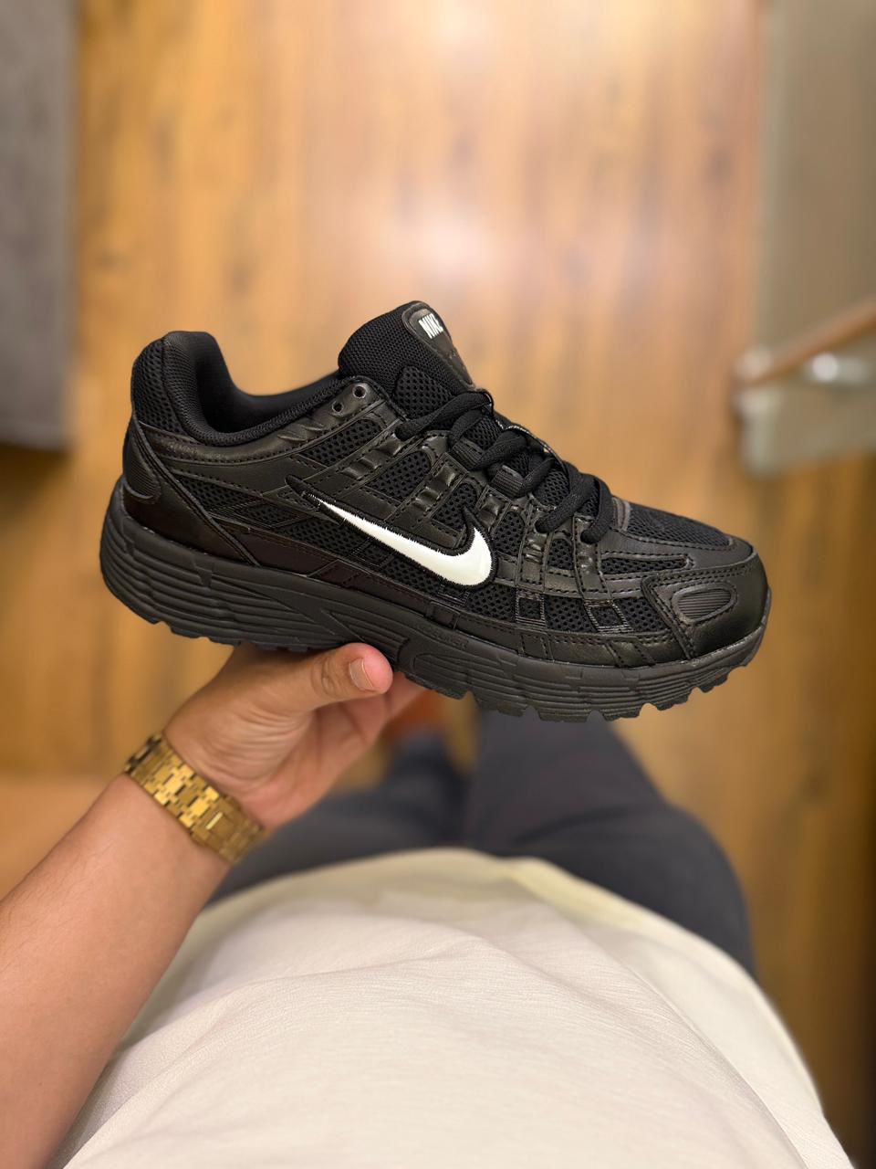 First Copy Nike P-6000 Trainer Triple Black - Image 3