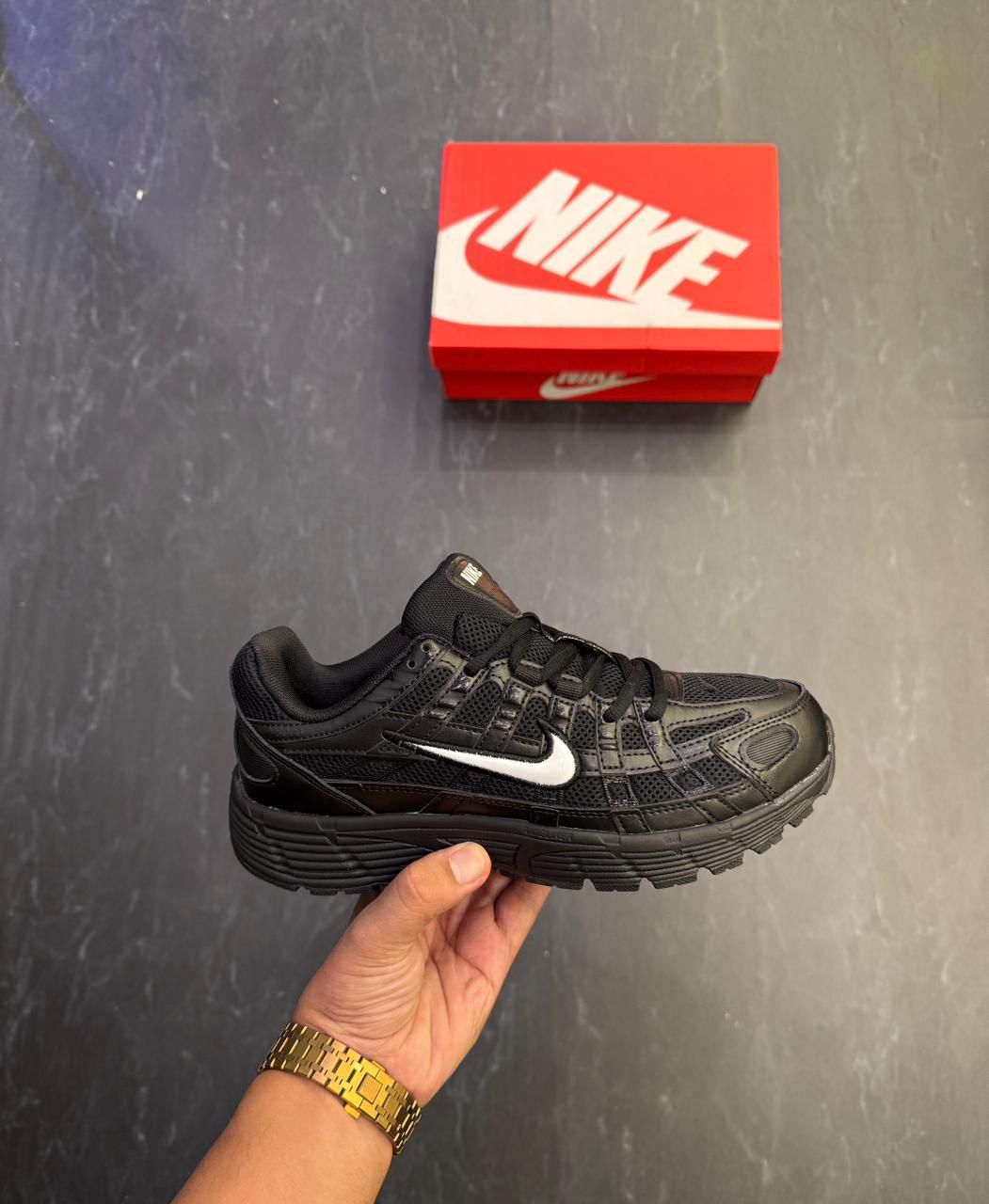 First Copy Nike P-6000 Trainer Triple Black - Image 4