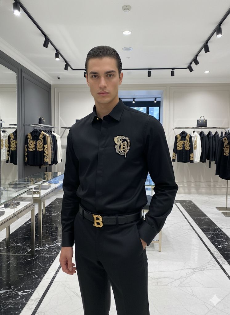 First Copy Balmain Paris Club Wear Shirts for Men - Image 12