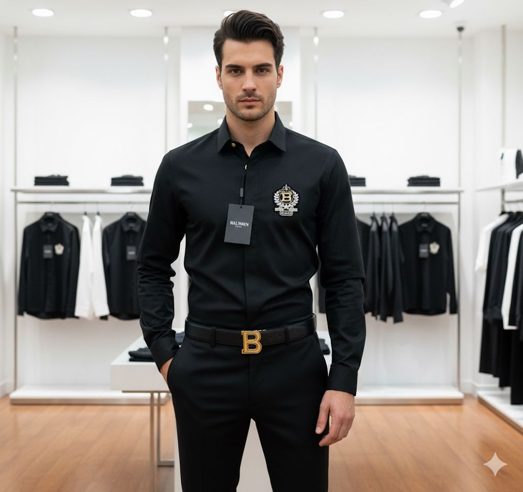 First Copy Balmain Paris Club Wear Shirts for Men - Image 11