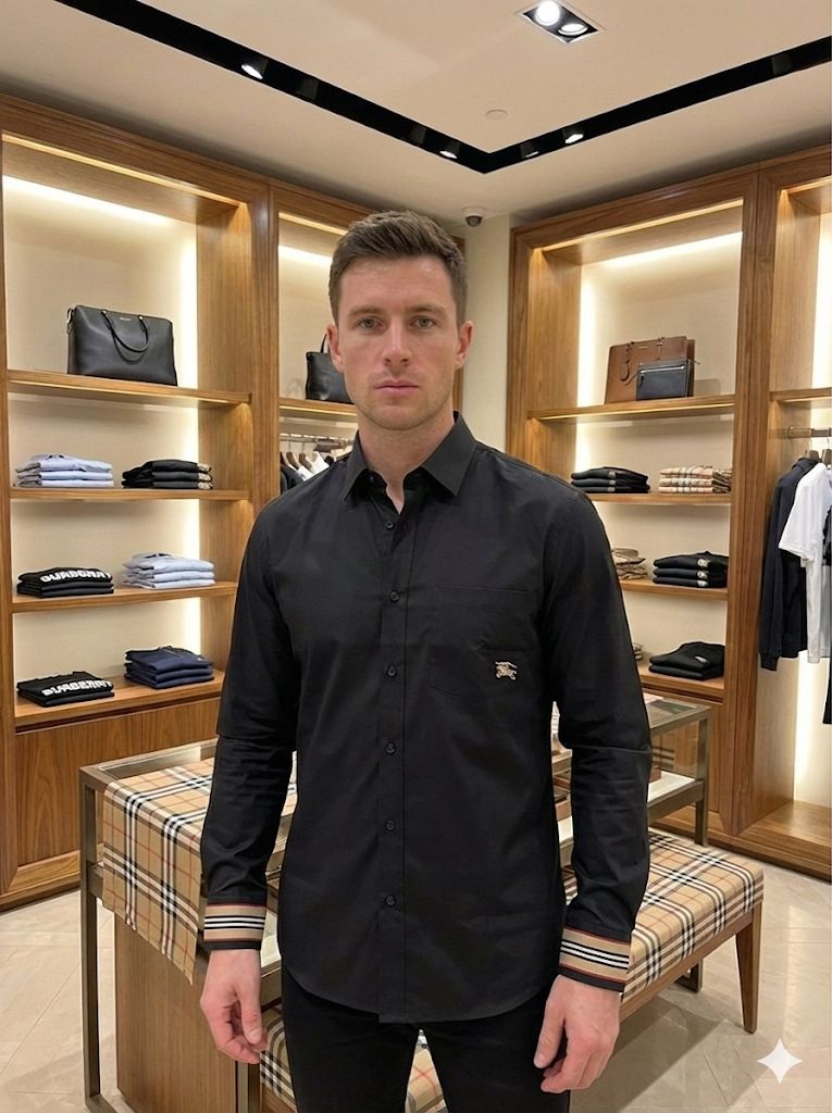 First Copy Burberry & Balmain Paris Original Cotton Lycra Premium Shirts - Image 3