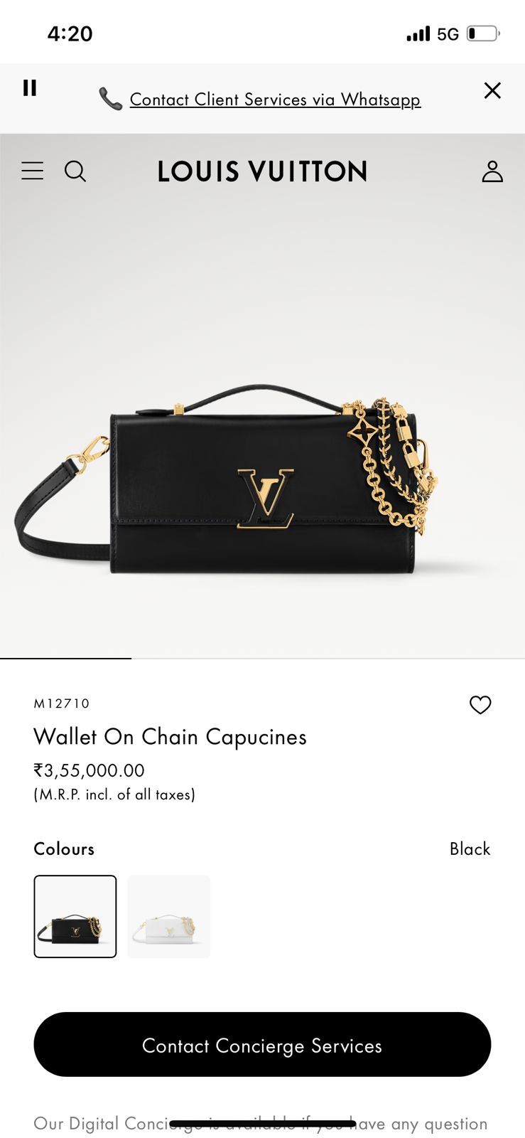 First Copy Louis Vuitton Wallet On Chain Capucines - Image 4