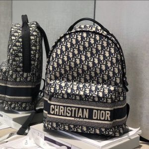 First Copy Dior Oblique Blue Backpack