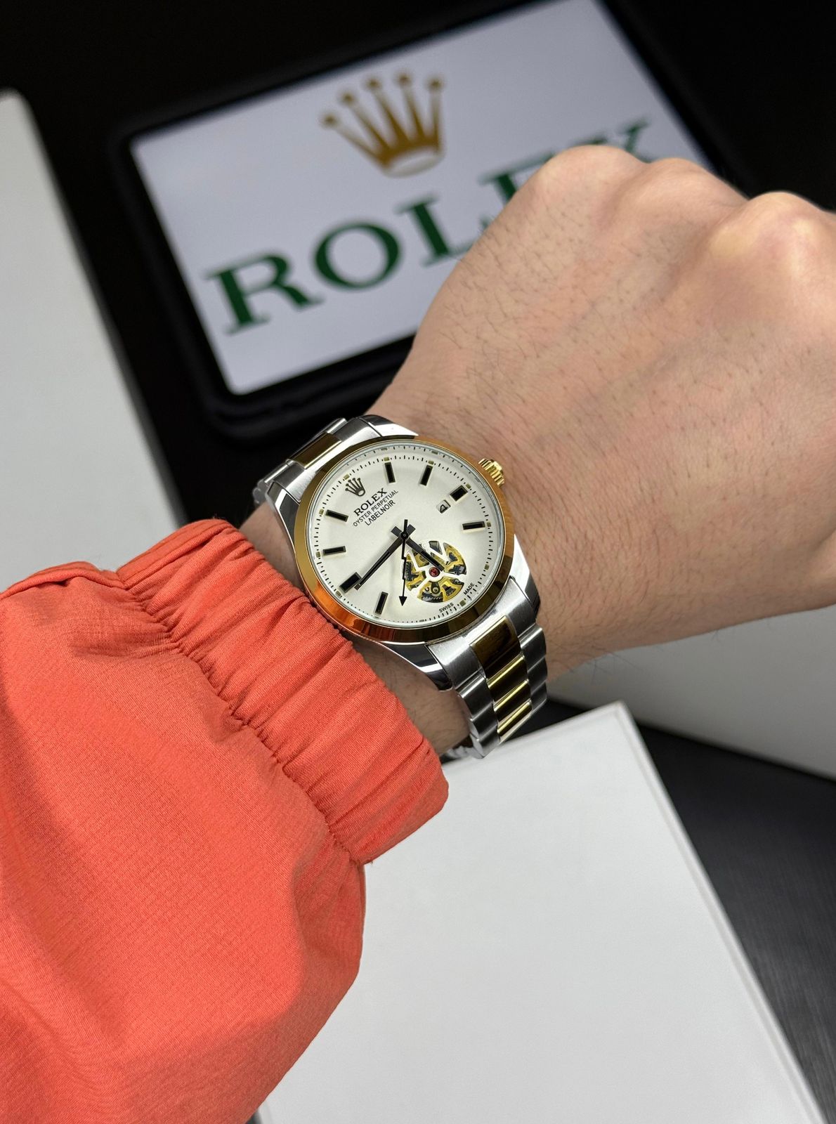 First Copy Rolex Men’s Open Back Watch - Image 2