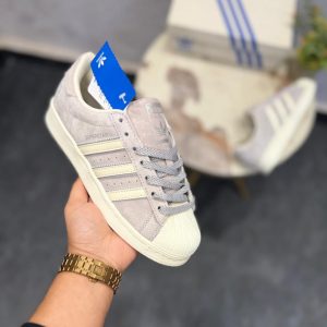 FIRST COPY ADIDAS ORIGINALS SUPERSTAR REIGNING CHAMP LIGHT GREY SHOES
