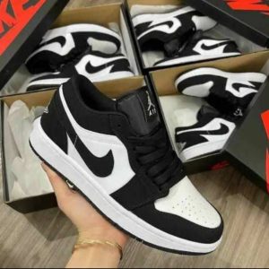 FIRST COPY AIR JORDANS RETRO 1 LOW SUEDE PANDA SNEAKERS